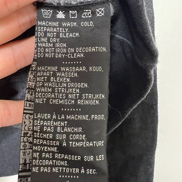 Genuine Motor Clothes sequin Gray Long Sleeve Pockets Pullover Hoodie Medium - Picture 3 of 5